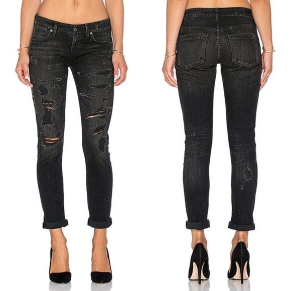 NWT AGOLDE Chloe Slim Crop Ankle Jeans - Picture 1 of 9